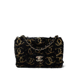 CHANEL Handbag Black 23B Black Multicolor Reversible Sequins Single Flap Bag - Redeluxe