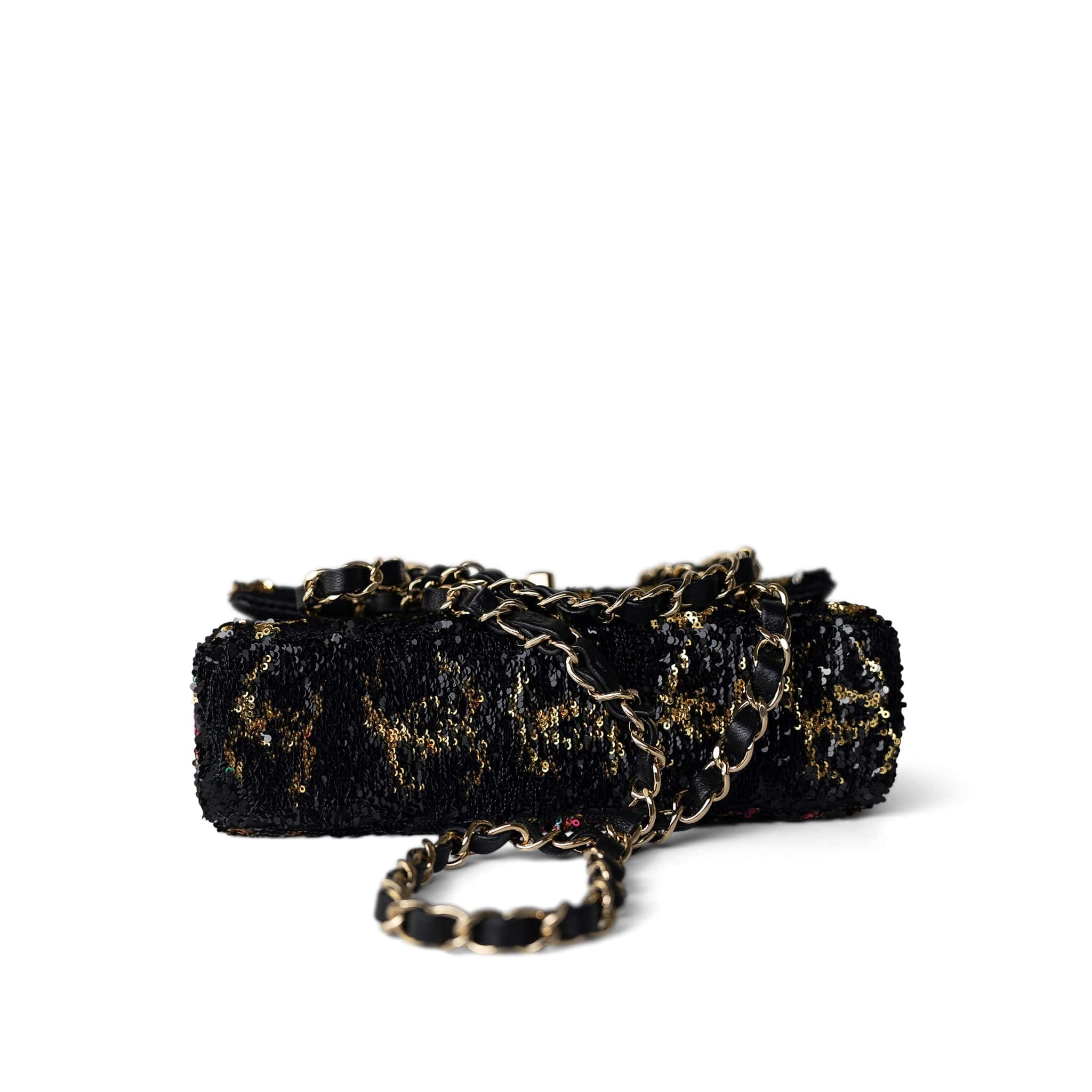 CHANEL Handbag Black 23B Black Multicolor Reversible Sequins Single Flap Bag - Redeluxe