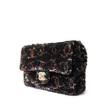 CHANEL Handbag Black 23B Black Multicolor Reversible Sequins Single Flap Bag - Redeluxe