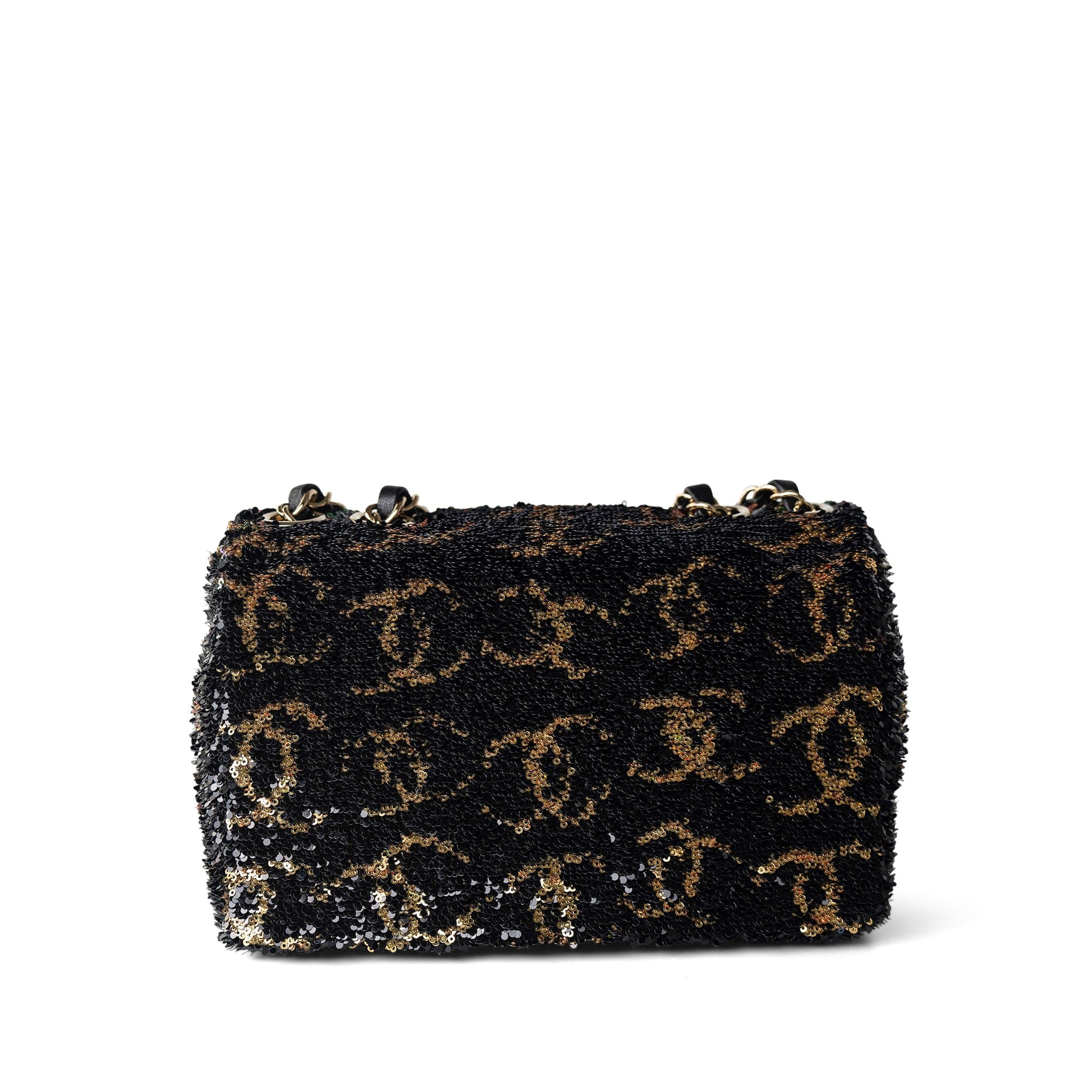 CHANEL Handbag Black 23B Black Multicolor Reversible Sequins Single Flap Bag - Redeluxe