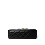 CHANEL Handbag Black 23K Shiny Black Aged Calfskin Quilted Nano Kelly Shopping Bag - Redeluxe