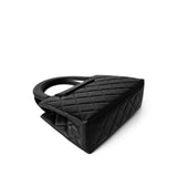 CHANEL Handbag Black 23K Shiny Black Aged Calfskin Quilted Nano Kelly Shopping Bag - Redeluxe