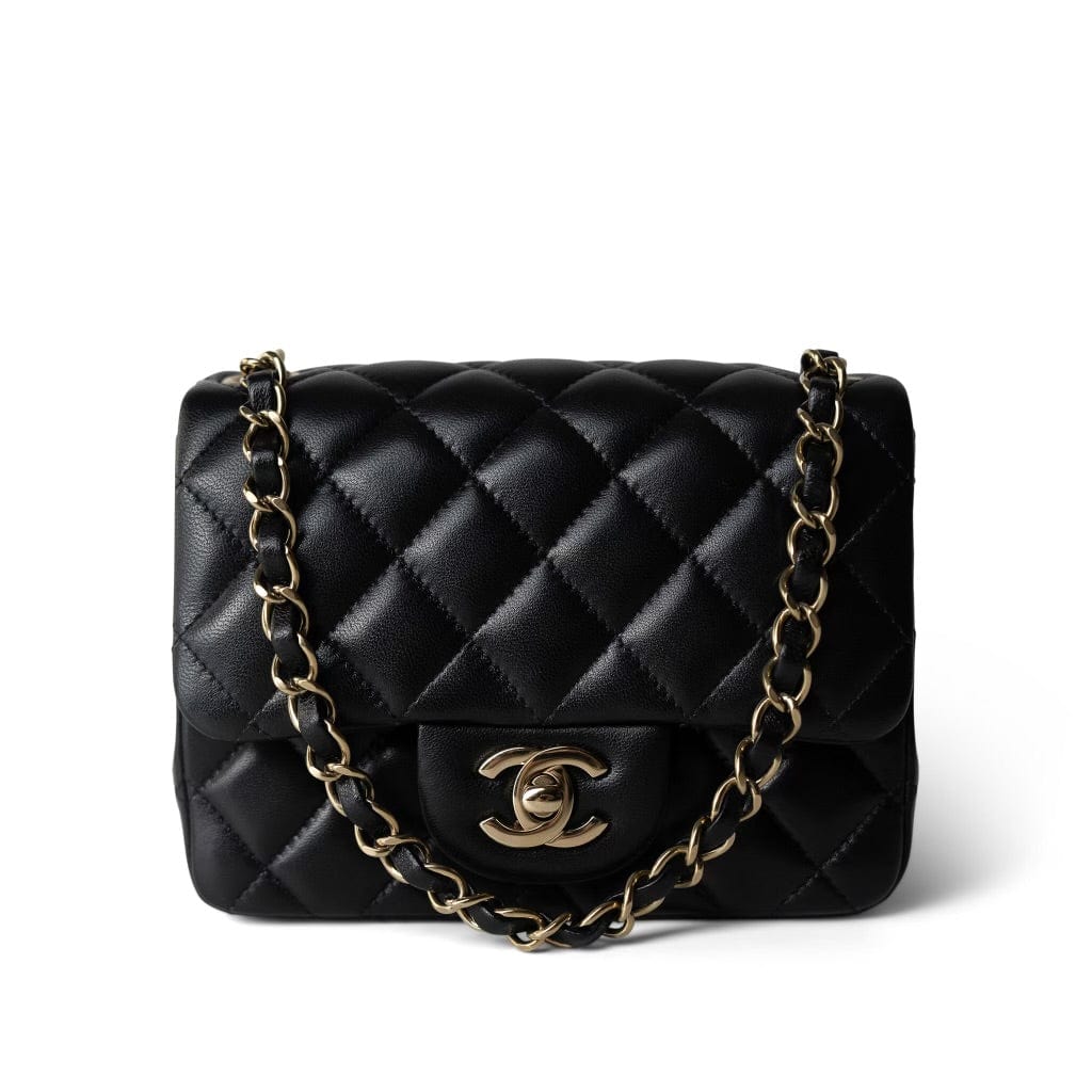 Chanel lambskin mini square flap bag sale