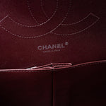 CHANEL Handbag Black Jumbo Caviar Quilted Classic Flap Silver Hardware - Redeluxe