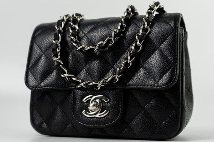 CHANEL Handbag Black Mini Square Caviar Quilted Single Flap SHW - Redeluxe