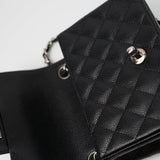 CHANEL Handbag Black Mini Square Caviar Quilted Single Flap SHW - Redeluxe