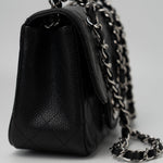 CHANEL Handbag Black Mini Square Caviar Quilted Single Flap SHW - Redeluxe