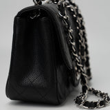 CHANEL Handbag Black Mini Square Caviar Quilted Single Flap SHW - Redeluxe