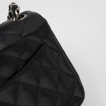 CHANEL Handbag Black Mini Square Caviar Quilted Single Flap SHW - Redeluxe