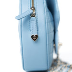 CHANEL Handbag Blue 22S CC In Love Blue Lambskin Quilted Large Heart Bag Light Gold Hardware - Redeluxe