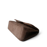 CHANEL Handbag Brown Light Brown Python Jumbo Classic Flap - Redeluxe