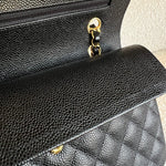 CHANEL Handbag Chanel Black Caviar Quilted Classic Flap Medium GHW - Redeluxe