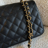 CHANEL Handbag Chanel Black Caviar Quilted Classic Flap Medium GHW - Redeluxe