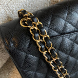 CHANEL Handbag Chanel Black Caviar Quilted Classic Flap Medium GHW - Redeluxe