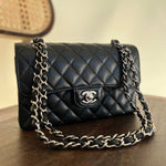 CHANEL Handbag Chanel Black Caviar Quilted Classic Flap Small SHW - Redeluxe