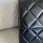 CHANEL Handbag Chanel Black Lambskin Quilted Trendy CC Small LGHW - Redeluxe