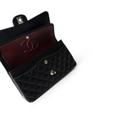 CHANEL Handbag Classic flap / Black Black Caviar Quilted Medium Classic Flap Silver Hardware - Redeluxe