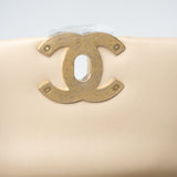 CHANEL Handbag Cream 22S Beige Lambskin Quilted Small 19 Flap Mixed Hardware - Redeluxe