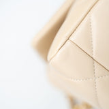 CHANEL Handbag Cream 22S Beige Lambskin Quilted Small 19 Flap Mixed Hardware - Redeluxe