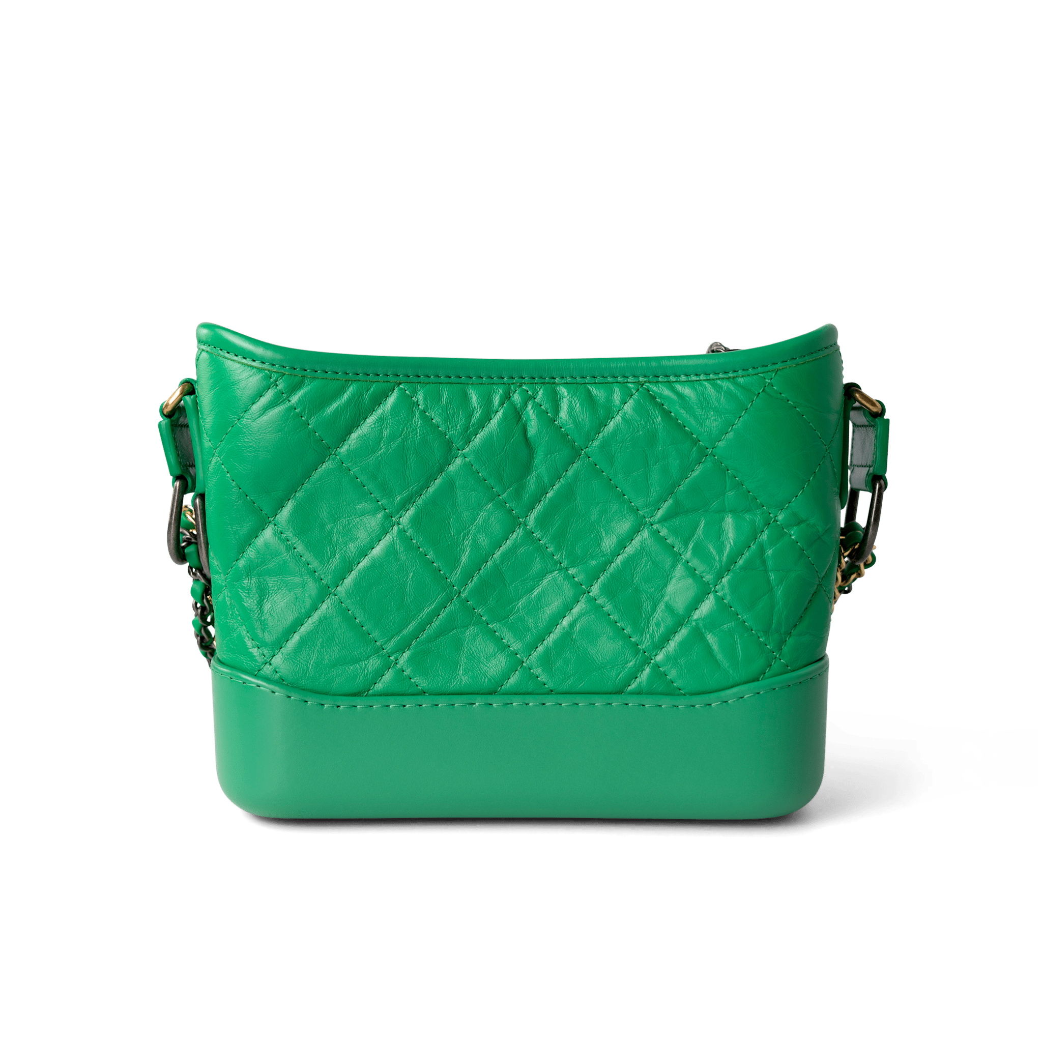 CHANEL Handbag Green / Gabrielle Green Aged Calfskin Quilted Hobo Gabrielle Bag Small Mixed Hardware - Redeluxe