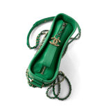 CHANEL Handbag Green / Gabrielle Green Aged Calfskin Quilted Hobo Gabrielle Bag Small Mixed Hardware - Redeluxe