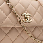 CHANEL Handbag Light Beige Lambskin Quilted Trendy CC Small LGHW - Redeluxe