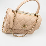 CHANEL Handbag Light Beige Lambskin Quilted Trendy CC Small LGHW - Redeluxe