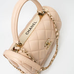 CHANEL Handbag Light Beige Lambskin Quilted Trendy CC Small LGHW - Redeluxe