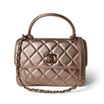 CHANEL Handbag Metallic Lambskin Quilted Trendy CC Small - Redeluxe