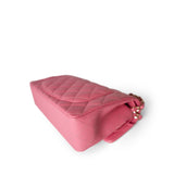 CHANEL Handbag Pink 21P Pink Caviar Quilted Classic Flap Small Light Gold Hardware - Redeluxe