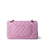 CHANEL Handbag Pink 23P Pink Caviar Quilted Classic Flap Medium Light Gold Hardware - Redeluxe
