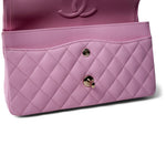 CHANEL Handbag Pink 23P Pink Caviar Quilted Classic Flap Medium Light Gold Hardware - Redeluxe