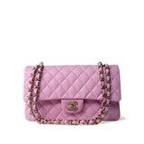 CHANEL Handbag Pink 23P Pink Caviar Quilted Classic Flap Medium Light Gold Hardware - Redeluxe