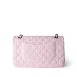 CHANEL Handbag Pink / Classic flap 21S Pink Tweed Quilted Classic Flap Medium Light Gold Hardware - Redeluxe