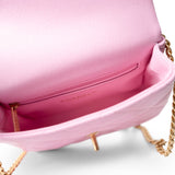 CHANEL Handbag Pink Pink Caviar Quilted Sweetheart Mini Flap Antique Gold Hardware - Redeluxe