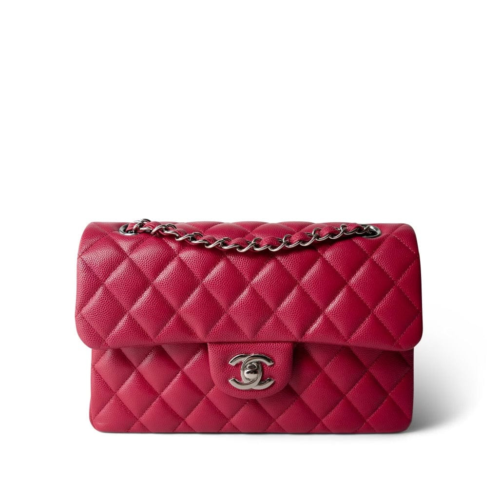 Chanel classic flap small best sale silver hardware