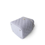 CHANEL Handbag Purple 21K Lavender Caviar Quilted Top Handle Vanity Case Silver Hardware - Redeluxe