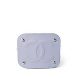 CHANEL Handbag Purple 21K Lavender Caviar Quilted Top Handle Vanity Case Silver Hardware - Redeluxe