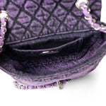 CHANEL Handbag Purple Washed Denim Quilted Small Purple Denimpression Flap Silver Hardware - Redeluxe