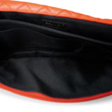 CHANEL Handbag Red Red Grained Calfskin XXL Travel Flap Bag Light Gold Hardware - Redeluxe