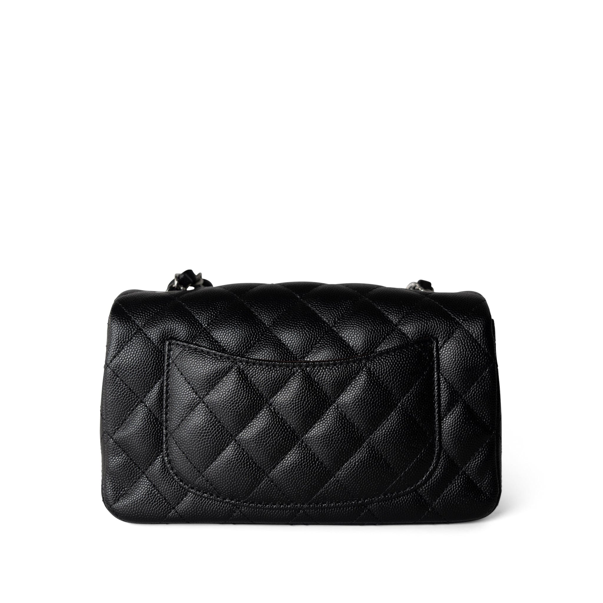 Chanel caviar quilted cheap mini rectangular flap black