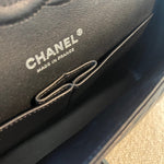 CHANEL Handbag So Black Lambskin Chevron Medium Classic Flap - Redeluxe