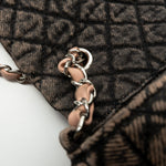 CHANEL Handbag Washed Denim Quilted Small Denimpression Flap Rose Clair Silver Hardware - Redeluxe