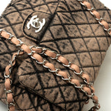 CHANEL Handbag Washed Denim Quilted Small Denimpression Flap Rose Clair Silver Hardware - Redeluxe