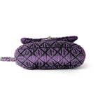 CHANEL Handbag Purple Washed Denim Quilted Small Purple Denimpression Flap Silver Hardware - Redeluxe