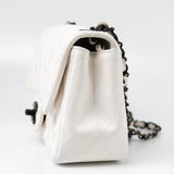 CHANEL Handbag White White Lambskin Quilted Mini Square Single Flap - Redeluxe