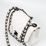 CHANEL Handbag White White Lambskin Quilted Mini Square Single Flap - Redeluxe