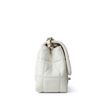 CHANEL Handbag White White Lambskin Resin Crystal Square Quilted Monacoco Mini Square Flap - Redeluxe