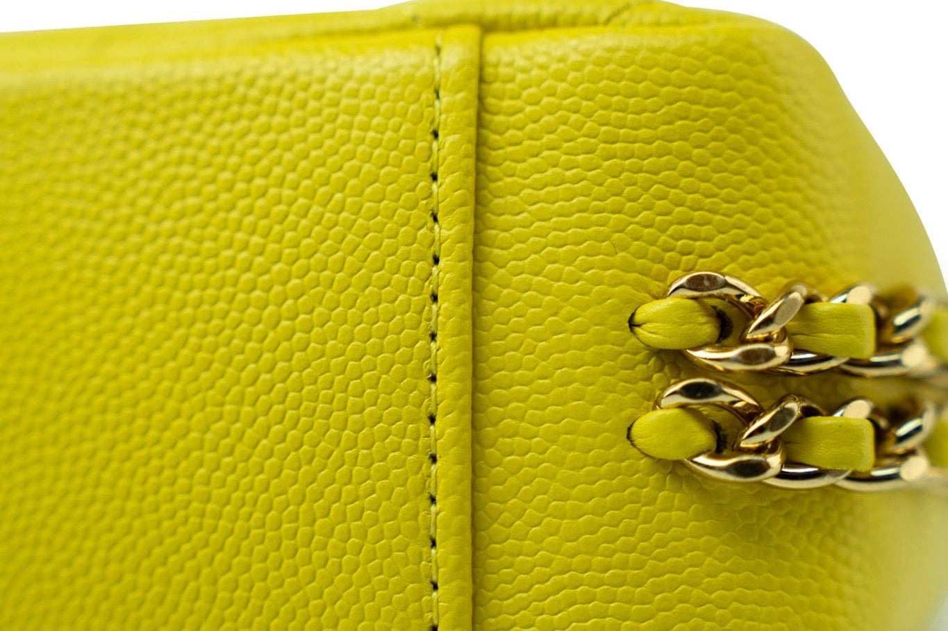 CHANEL Handbag Yellow 23C Neon Yellow Caviar Quilted Coco You Mini Flap Bag Light Gold Hardware - Redeluxe