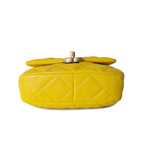 CHANEL Handbag Yellow Yellow Lambskin Quilted Lacquered Metal CC Flap Bag - Redeluxe